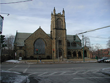 Boston church front from the street